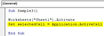VBA Active Cell Example 4-3