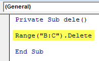 VBA Delete Column 1