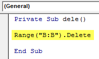 VBA Delete Column 2