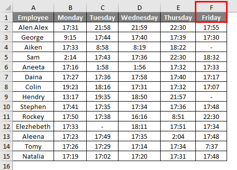 VBA Delete Column Example 2