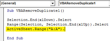 VBA Duplicates example 1.4