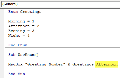VBA Enum Example 1-6