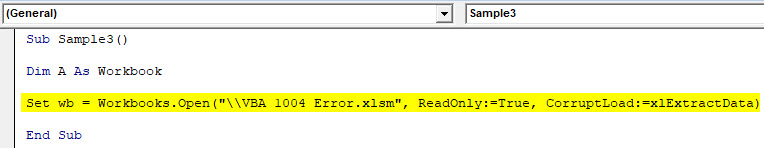 VBA Error 1004 Example 4-4
