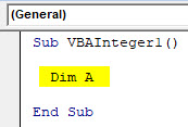 VBA Integer Example 1-3