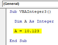 VBA Integer Example 3-4