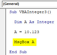 VBA Integer Example 3-5