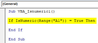 VBA IsNumeric Example 1-4