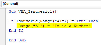 VBA IsNumeric Example 1-5