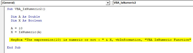 VBA IsNumeric Example 2-6