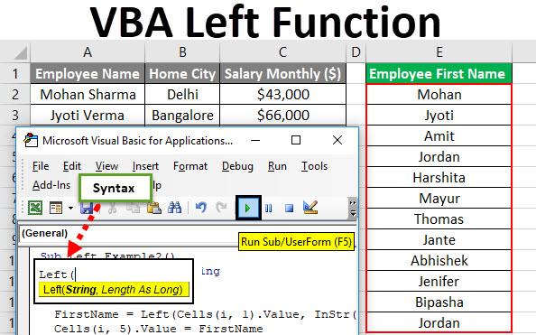 VBA Left Function