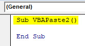 VBA Paste Example 2-1