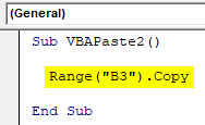 VBA Paste Example 2-2