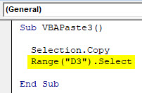 VBA Paste Example 3-3