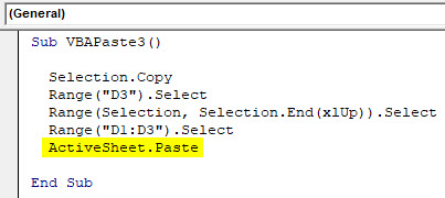 VBA Paste Example 3-6