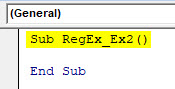 VBA RegEx Example 2-1