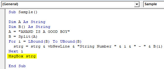 VBA Split Example 1-8
