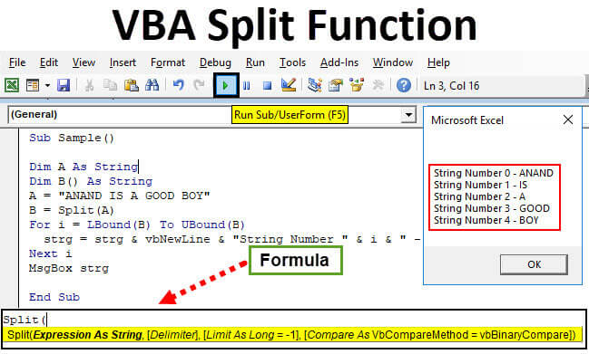VBA Split Function