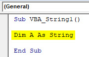 VBA String Example 1-3