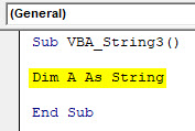 VBA String Example 3-2