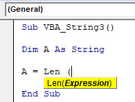 VBA String Example 3-3