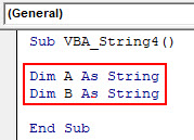 VBA String Example 4-2