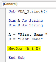 VBA String Example 4-4