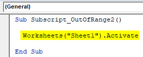 VBA Subscript out of Range Example 2-2