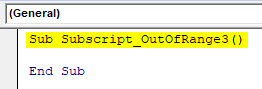 VBA Subscript out of Range Example 3-1