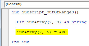 VBA Subscript out of Range Example 3-3