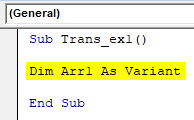 VBA Transpose Example 1-2