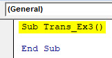 VBA Transpose Example 3-2