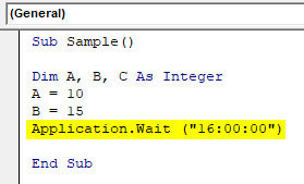 VBA Wait Example 1-6