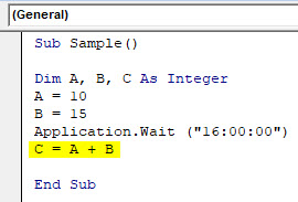 VBA Wait Example 1-7