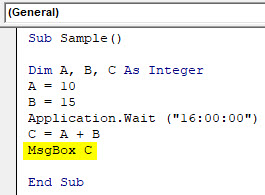 VBA Wait Example 1-8