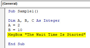 VBA Wait Example 2-4