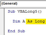 VBA long Example 5.3
