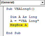VBA long Example 5.5