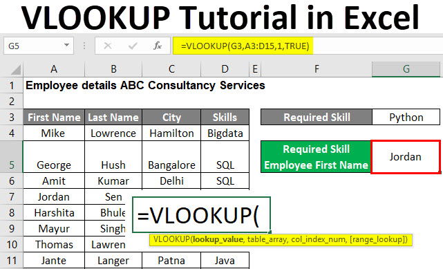 VLOOKUP Tutorial in Excel