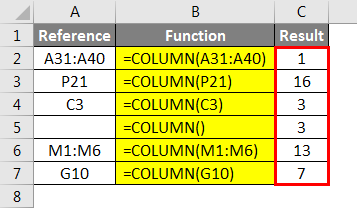 column to number example 2.2