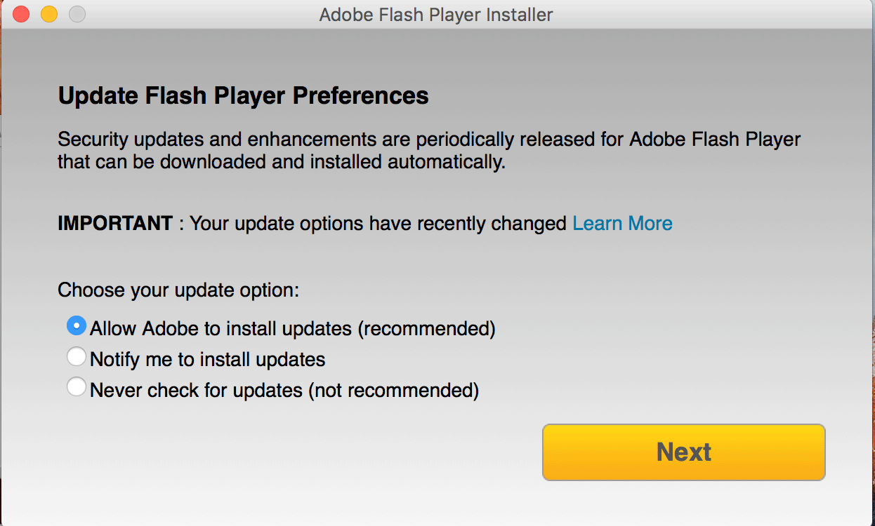 option you feel is right(Install Flash)