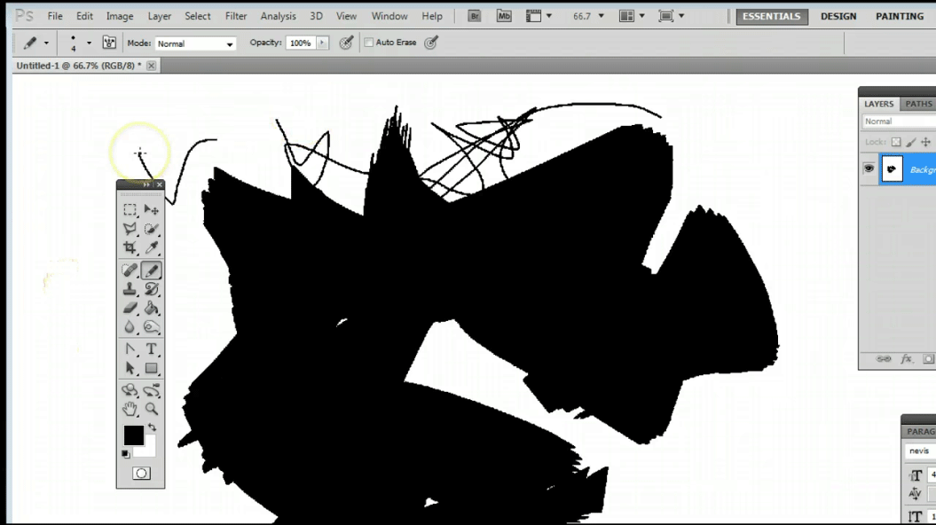 Pencil Tool in Photoshop (Brush Styles)