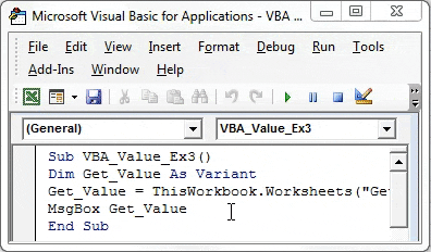 vba value 3 example