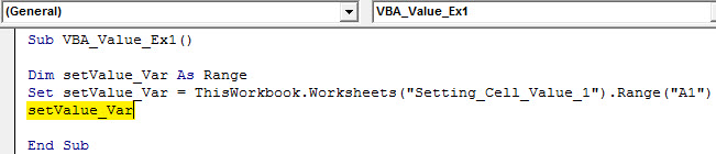 vba value Example 1.3