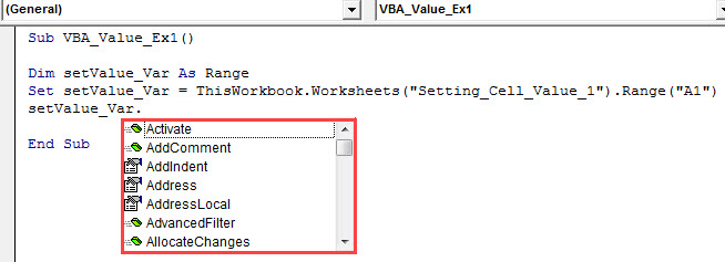 vba value Example 1.4
