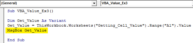 vba value Example 2.8