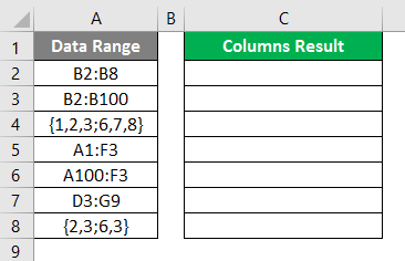 COLUMNS formula example 2-2