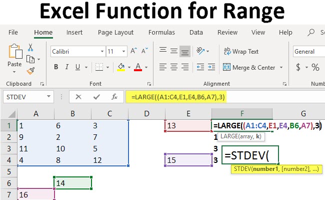 Excel Function for Range