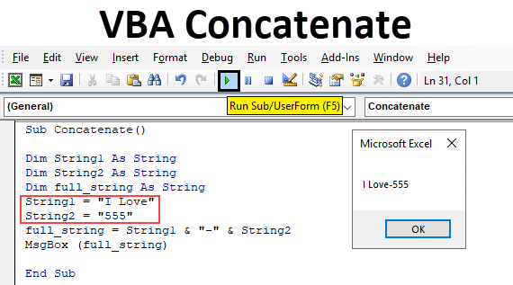 Excel VBA Concatenate