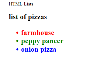 HTML List Styles1