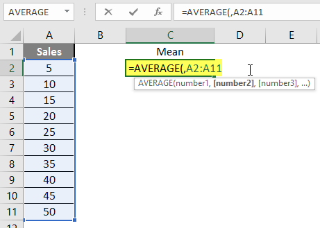 How to Find Mean in Excel 1.4